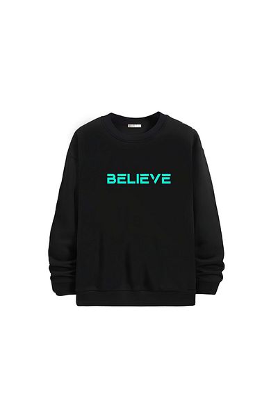Gölge Store Μοντέρνο και κομψό εμπριμέ Unisex Slimfit Crew Neck φούτερ 1359