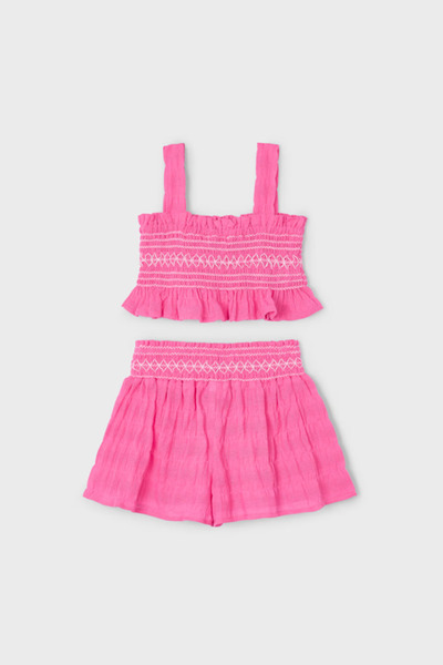 MAYORAL 03216-76 Pink Shorts Set 4/9