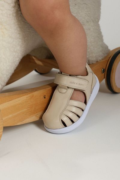kids A more White Color Baby Girl and Boy Sandals - First Step - Soft Leather Winco