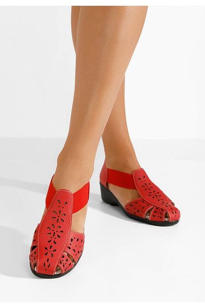 B T Shoes Sandale dama piele Melona V2 rosii