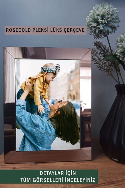 yhfoto 15 Pieces 15x21 A5 Rose Gold Mirror Plexiglass Frame - Luxury Plexiglass Frame