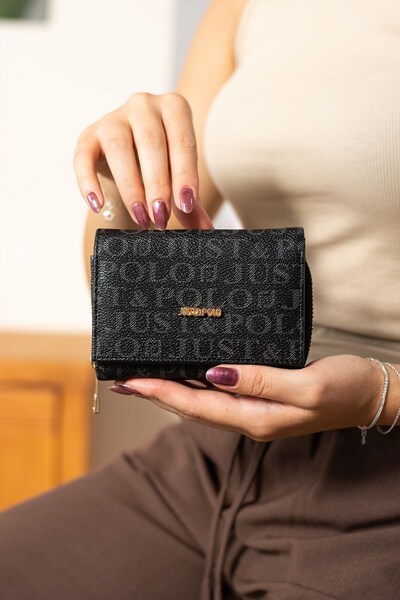 Just Polo Kadın Bol Kartlıklı Kağıt Para Bölmeli Cüzdan 12cmx10cm JP02