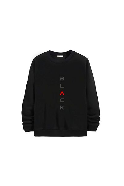 Gölge Store Μοντέρνο και κομψό εμπριμέ Unisex Slimfit Crew Neck φούτερ 1367