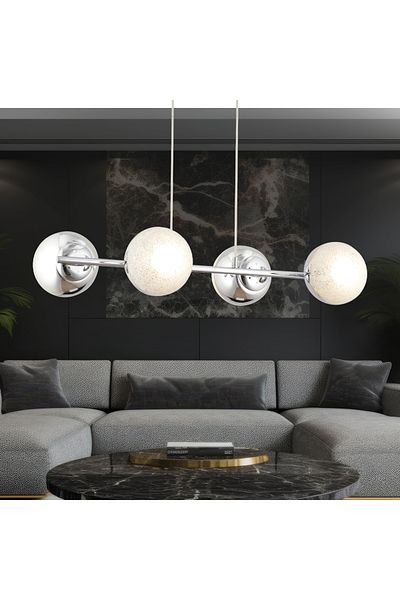Apliqa Lustra HubRom, BERCA 4112-04-CH 87x87 cm 4xE27-60W Crom