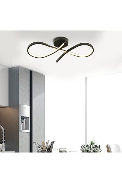 Apliqa Plafonieara Led HubRom, VETTO Negru 3843-01-BL 52x11 cm 38 W / Lumina Calda,Rece,Neutra 0