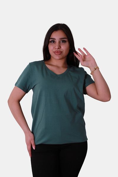 trender V-Neck Mint Green Women's T-Shirt Cm18