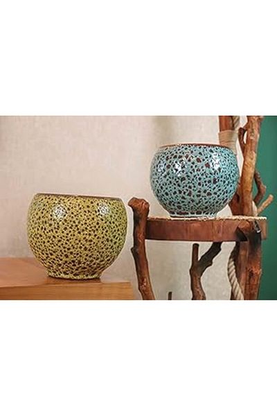 Mu Art Ahşap Plant Design Home Decoration Mustard Yellow Shaped and Turquoise Shaped Artistic Double Glazed Interior and Exterior
