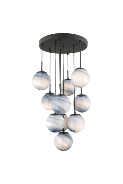 Apliqa Lustra HubRom, EFSER 4110-10-BL 40x90 cm 10xE27-60W Negru