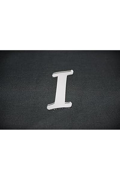 Siloin Letter I Silver Plexiglass 4 cm Size
