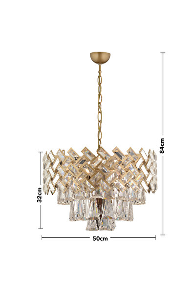 Apliqa Lustra Cristal HubRom, MELINA 3854-06-FR 53x70 cm 10xE14-40W Antiq