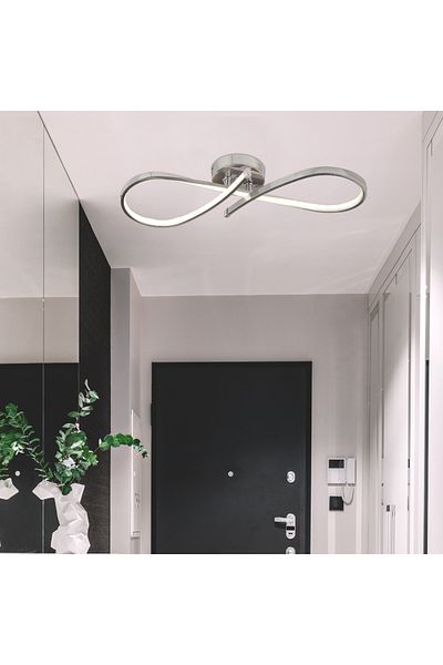 Apliqa Plafonieara Led HubRom, VETTO Crom 3843-01-CH 52x11 cm 38 W / Lumina Calda,Rece,Neutra 0
