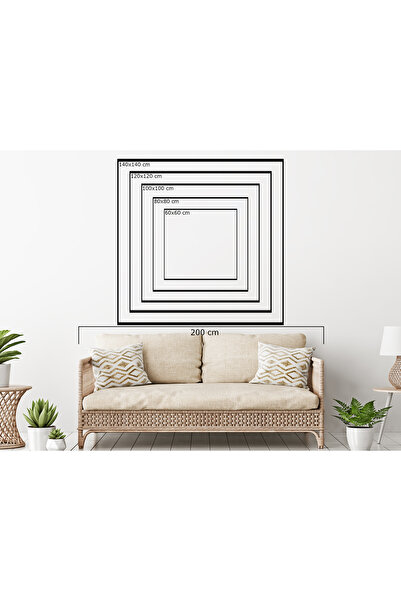 Tablosan Yağlı Boya Dokulu Tablo Dalda Mavi Kuşlar Altın Çerçeveli