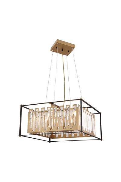 Apliqa Lustra Cristal HubRom, ADRAN 3916-06-BL-FR 56x100 cm 6xE14-40W Negru /Antiq