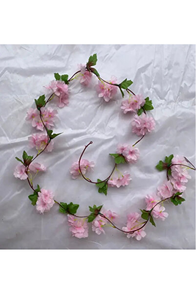 BYSHOME Yapay Çiçek Bahar Dalı Sarmaşık Japon Kiraz Çiçekli 230 Cm 18 Çiçekli 1.Kalite Dolanabilen Model