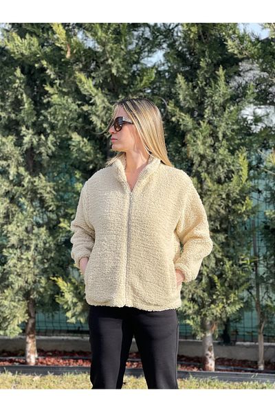 MBEY1989 Λούτρινο παλτό με όρθιο γιακά UNISEX