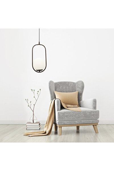 Apliqa Lorin Tekli Siyah Sarkıt Beyaz Camlı Modern Sarkıt Mutfak Salon Sarkıt Avize