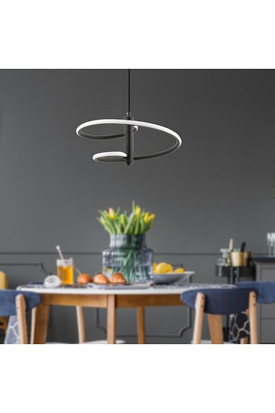 Apliqa Lustra Led HubRom, PAROS Negru 3775-01-BL 25x90 cm 39 W / Lumina Calda,Rece,Neutra 0