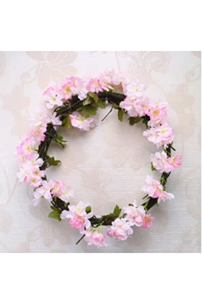 BYSHOME Yapay Çiçek Bahar Dalı Sarmaşık Japon Kiraz Çiçekli 230 Cm 18 Çiçekli 1.Kalite Dolanabilen Model