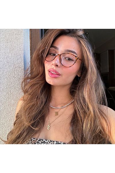LOOKUP Blue Light Protection Glasses Cat Eye Optical Compatible (Transparent Glass Can Be Changed) 50 Ekartman Display Glasses