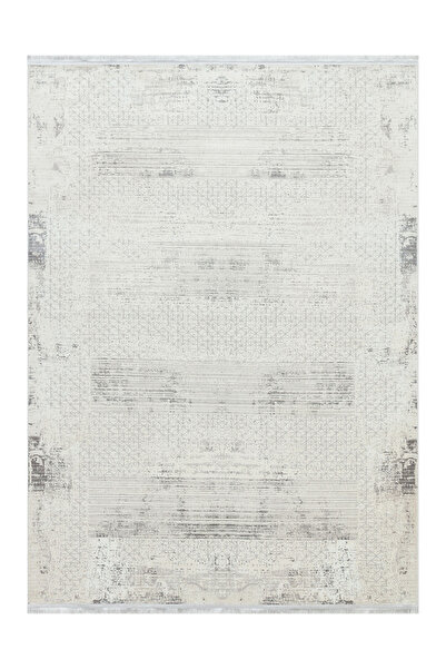 Apex Halı Riena 1191 Gri Yumuşak Dokulu Yıkanabilir İnce Kadife Dokuma Taban ...