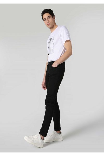 Colin's 041 Danny Slim Fit Low Waist Narrow Leg Men's Black Jean Trousers