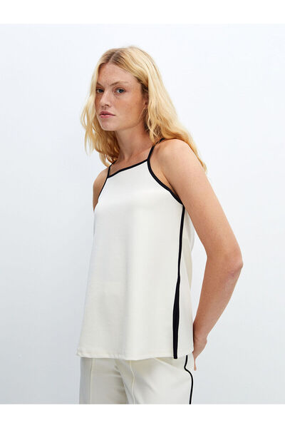 LC Waikiki Lcw Vision Ecru Halter Neck Women's T-Shirt