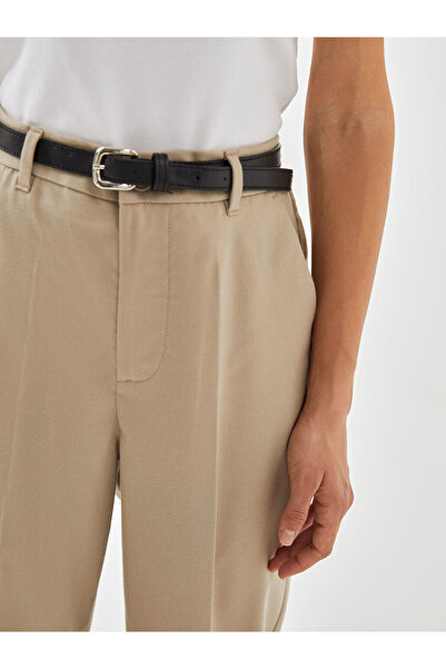 LC Waikiki Lcw Vision Beige Waist Belt Loose Fit Women's Trousers