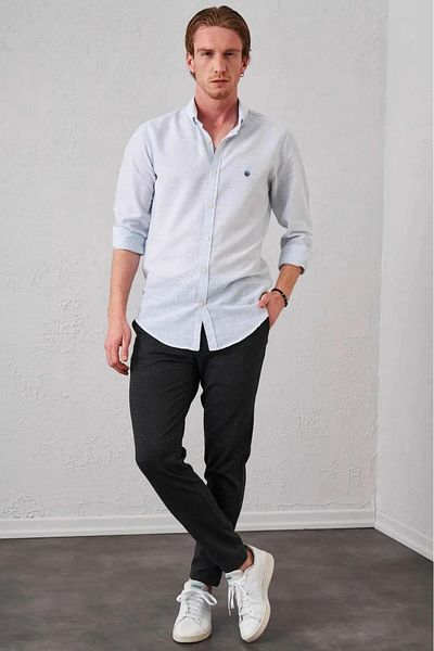 Luxe Dream Men's Pants Lycra Straight Leg