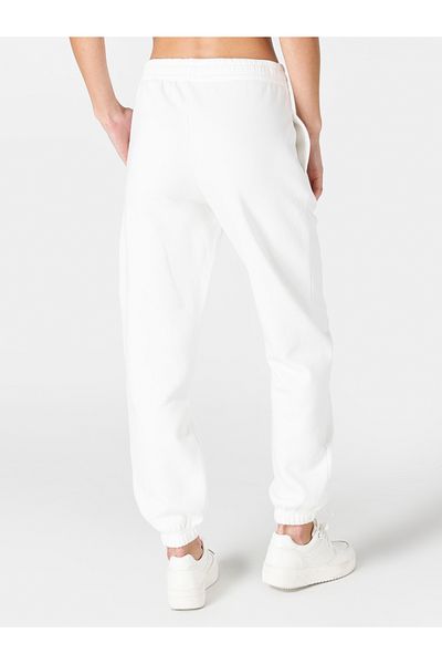 Colin's Pantaloni de sport albi pentru femei, cu talie medie, cu buzunare