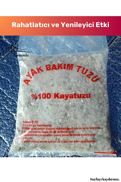 Fernanda 100% Natural Çankırı Foot Care Salt Deodorizing Mushroom Bath Pedicure - 1 kg