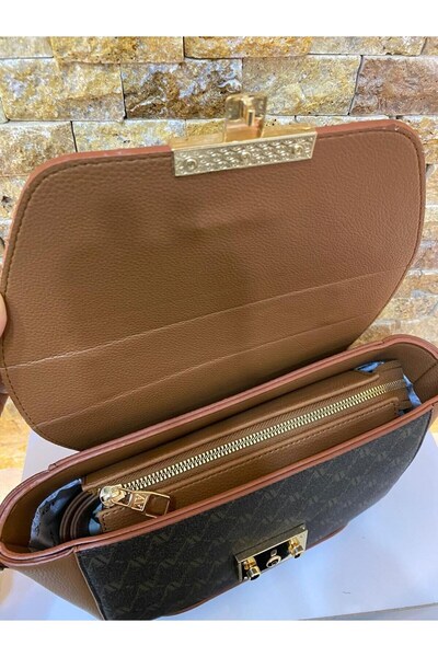 Armine Practical Dotted Brown Shoulder Bag Handbag