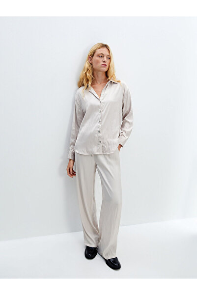 LC Waikiki Satin Women's Trousers with Elastic Waist