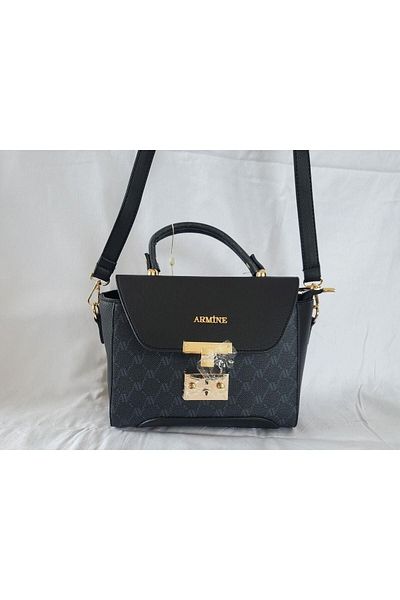 Armine Daily Useful Stylish Dotted Women's Shoulder Bag Black