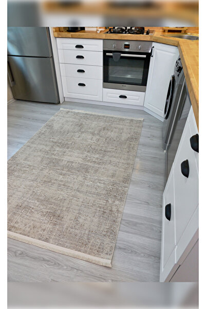 Apex Halı Riena 1162 Latte Yumuşak Dokulu Yıkanabilir İnce Kadife Dokuma Taban Saten Bambu Halı