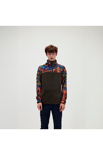 Bad Bear Mırage Half-zip Polar للرجال من الصوف البرتقالي 21.02.21.007-c38
