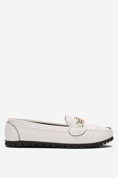 Liger Women's Light Sole Daily Comfortable White Ballerinas