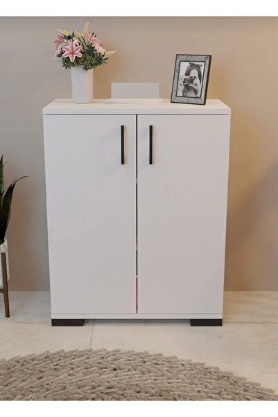 HSS Mobilya Çok Amaçlı 2 Kapaklı 3 Raflı Ayakkabılık Mutfak Antre Hol Yatak O...