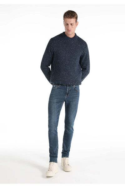 Colin's 041 Danny Slim Fit, talie joasă, picior îngust, pantaloni de jeans pentru bărbați, albastru închis