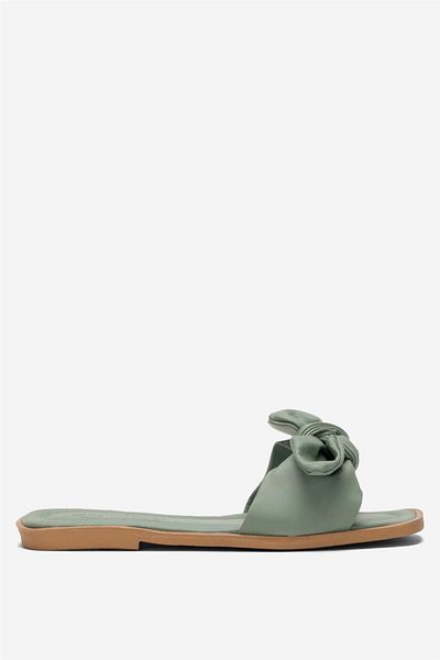 Liger Women's Green Bow Daily Summer Slippers