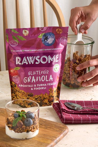 Rawsome 3X250G Gluten Free Aronia Ruo-Tuna Nut & Hazelnut Granola