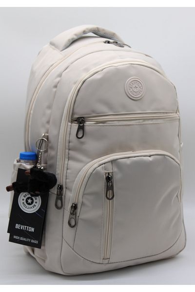 Bevitton Beige Waterproof Fabric School Bag (Bvt-1710)