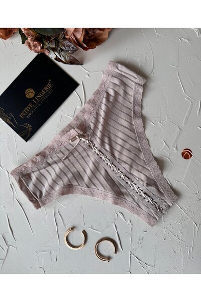 İntive Lingerie Lola See-through Back Tie Detail Βαμβακερό φανταχτερό/καθημερινό εσώρουχο/στρινγκ (Limited)