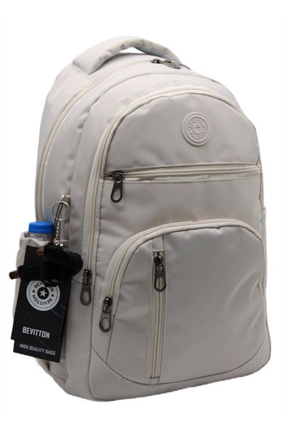 Bevitton Beige Waterproof Fabric School Bag (Bvt-1710)