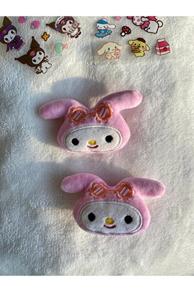 shop سانريو ماي ميلودي مجسم ناعم من القطيفة باللون الوردي مع مشبك جانبي للفتي...