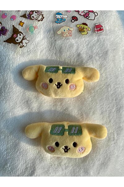 shop مجموعة إبزيم جانبي للفتيات من Sanrio Pompompurin مع شكل قلم أصفر ناعم من...