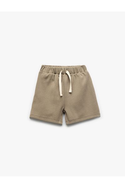 Koton Cotton Lace-Up Waist Basic Shorts