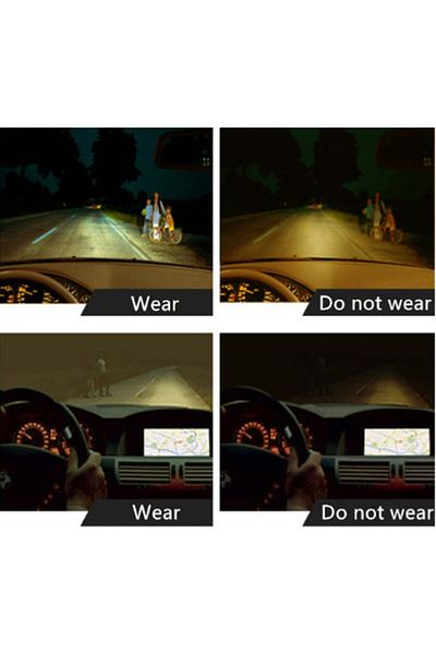 qosrix 2Pcs Anti Headlight Night Vision Goggles Framed Glasses Auto Vehicle Practical Automobile Car Glasses For Driving