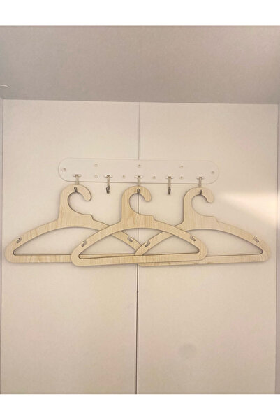 Rapithwin Children's Baby Clothes Hanger - Wooden 5-Piece 28cm X 15.5 cm