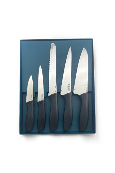 HSK DQ 5’li Bıçak Çeyiz Seti – Şef, Doğrama, Ekmek, Soyma, Meyve Bıçakları – ...