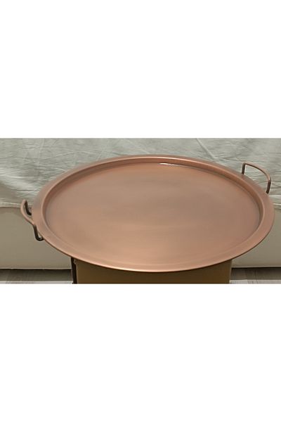 İŞTEBUFİYAT Copper Antique Color Tray with Handle 45 cm